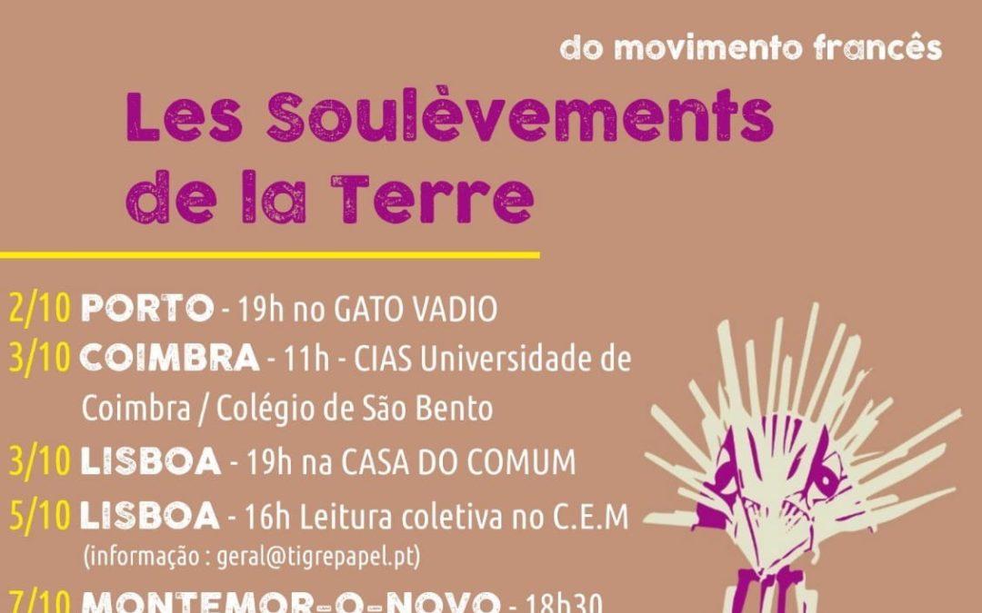 Apresentação do livro Primeiros Abalos do movimento francês Les Soulèvements de la terre